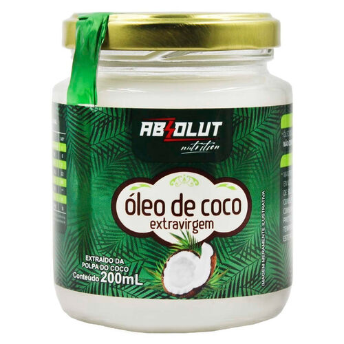 ÓLEO DE COCO EXTRA VIRGEM ABSOLUT NUTRITION - 200 GR